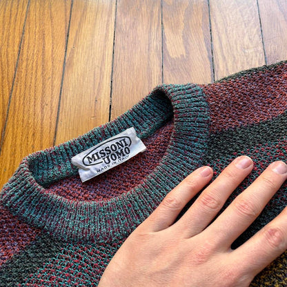 1990s Missoni Striped Knitted Jumper M