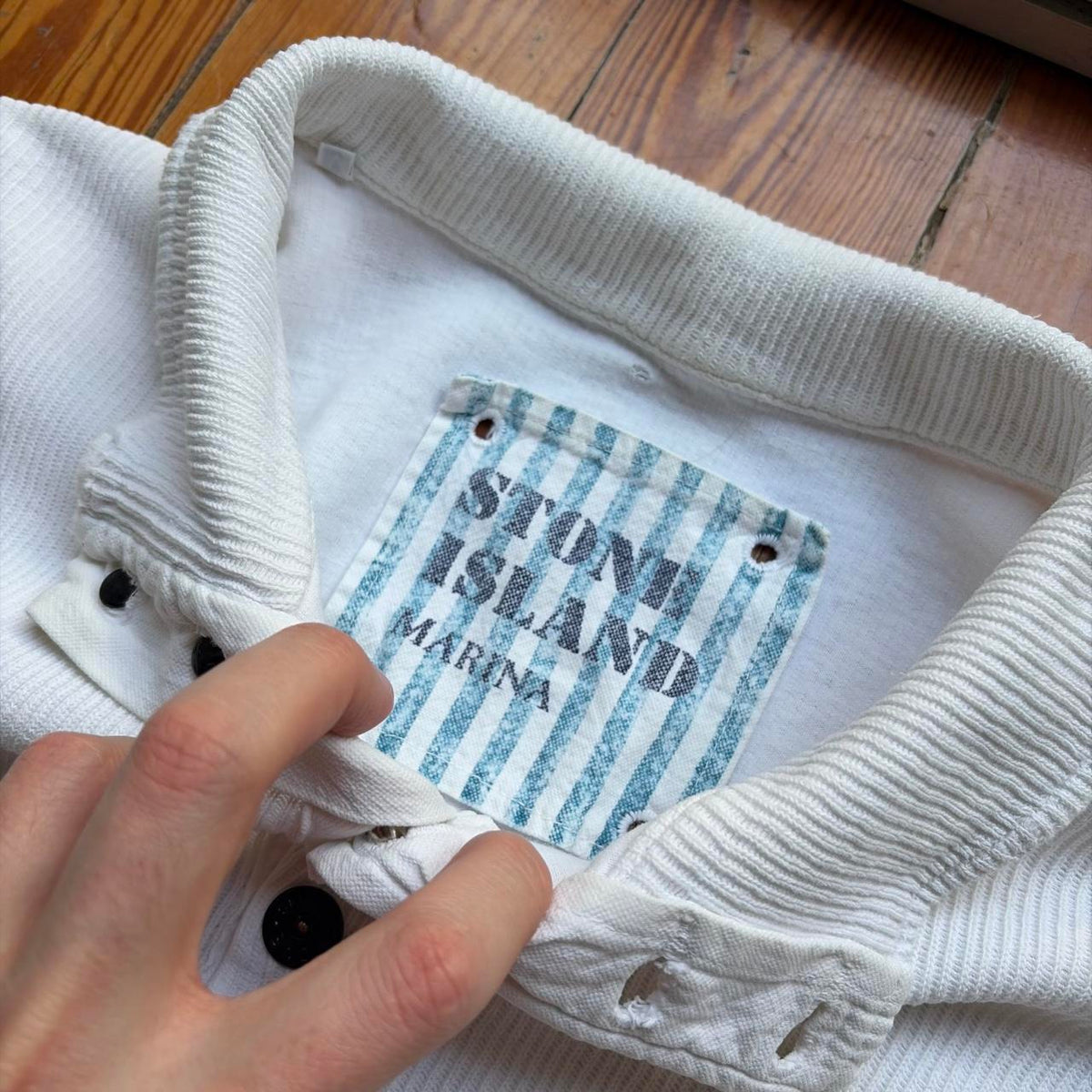 1980s Stone Island Marina Sweatshirt White M
