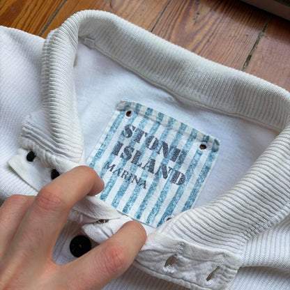 1980s Stone Island Marina Sweatshirt White M