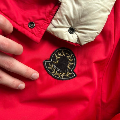 1980s Moncler Grenoble Down Jacket Red XXL