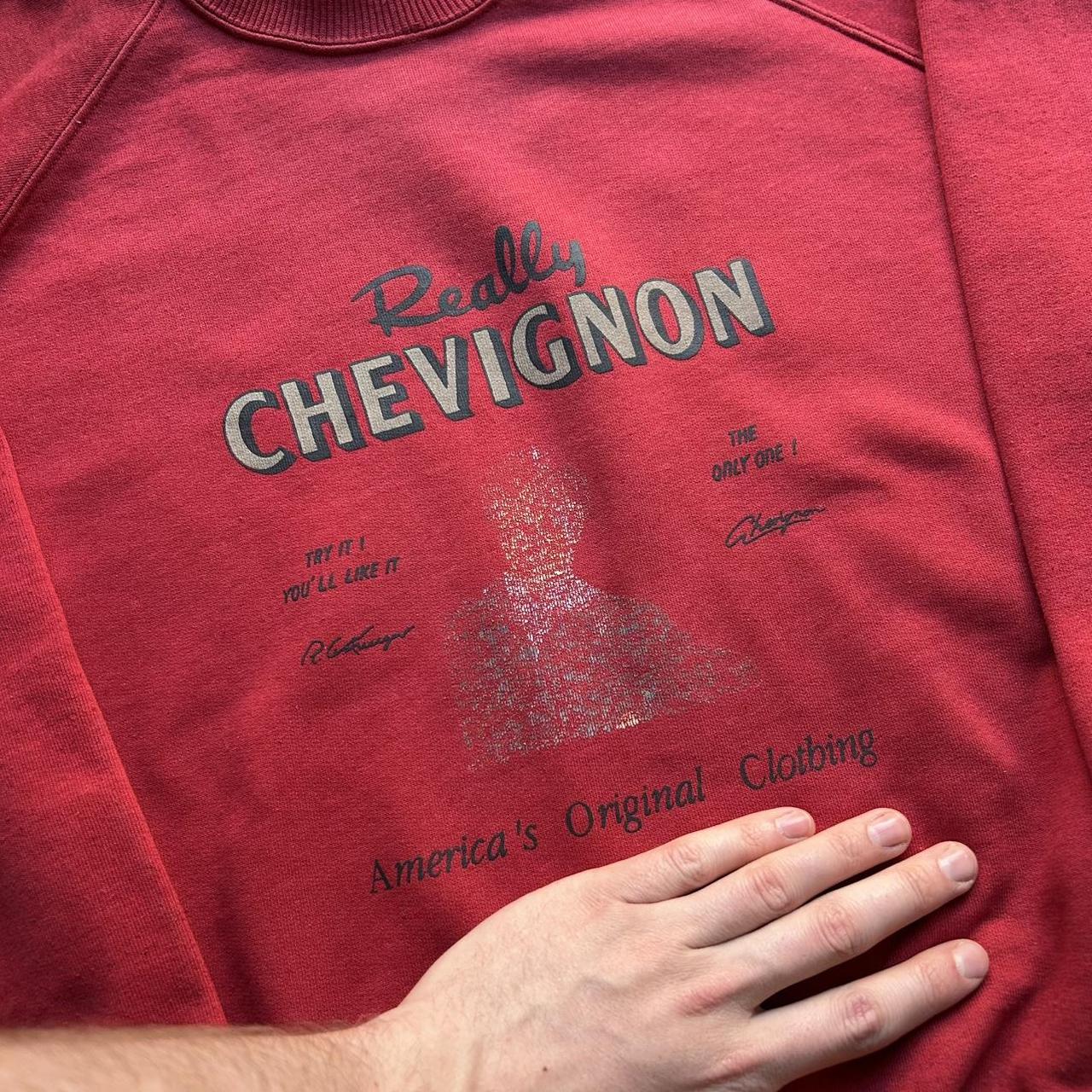 1990s Chevignon Sweatshirt Red S