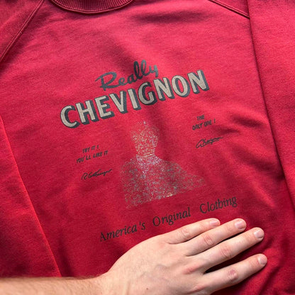 1990s Chevignon Sweatshirt Red S