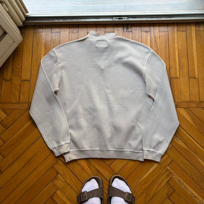 1990s Armani Jeans Q Zip Sweatshirt Beige M