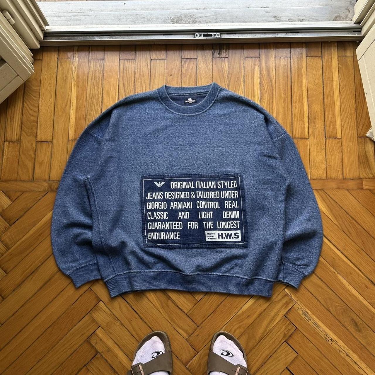 1980s Emporio Armani Sweatshirt Navy M