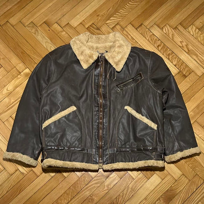 1990s Diesel Aviator Jacket Brown XXL