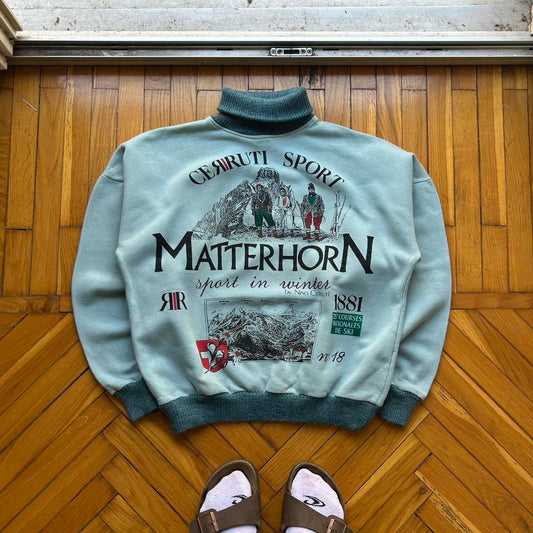 1990s Cerruti 1881 Graphic Sweatshirt S