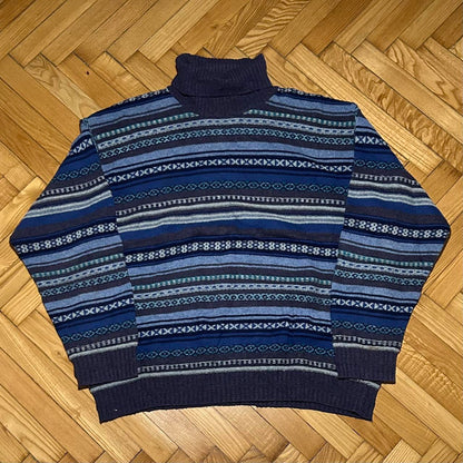 1990s Benetton Roll Neck Knitted Jumper XL