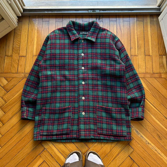 1980s Giorgio Armani Checked Over Shirt XL