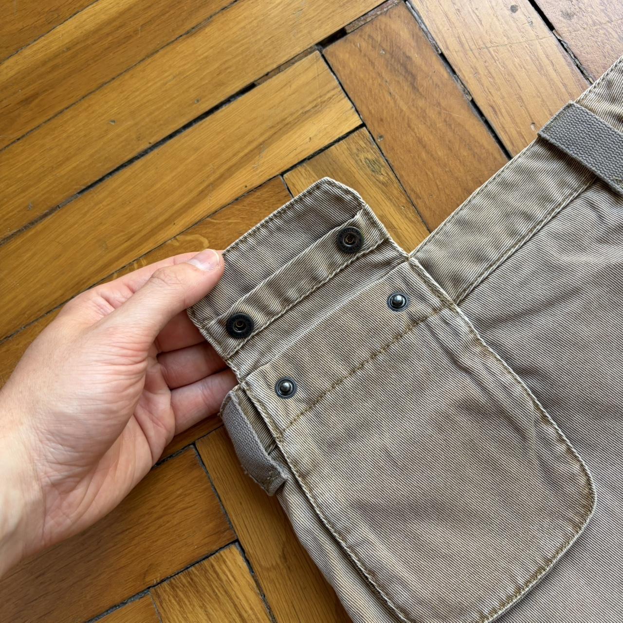 2000s Armani Collezioni Cargo Trousers Beige 34W 30L