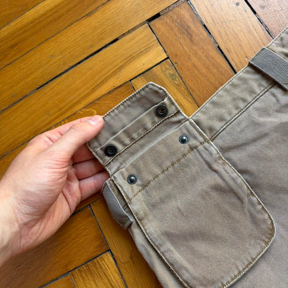 2000s Armani Collezioni Cargo Trousers Beige 34W 30L