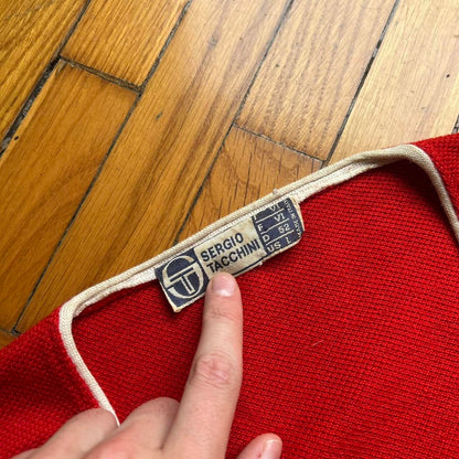 1980s Sergio Tacchini Knitted Vest Red S