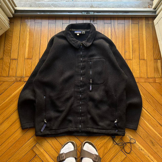 1990s Patagonia Synchilla Fleece Jacket Black XL