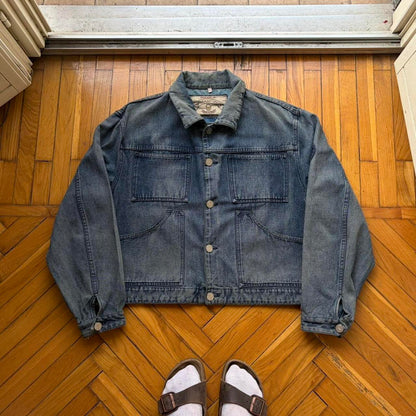 1980s Armani Jeans Mariner Denim Jacket L