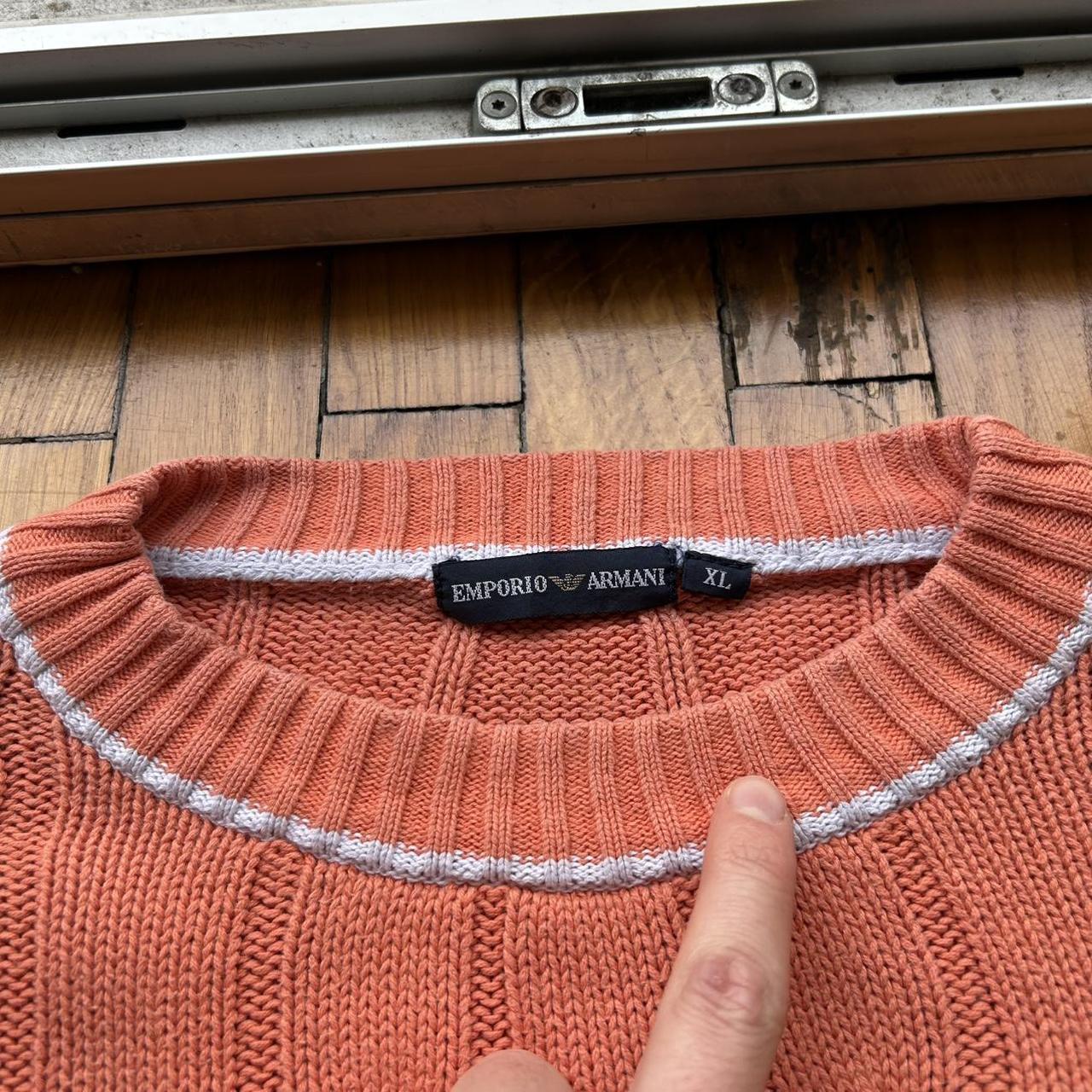 1980s Emporio Armani Knitted Jumper Orange L
