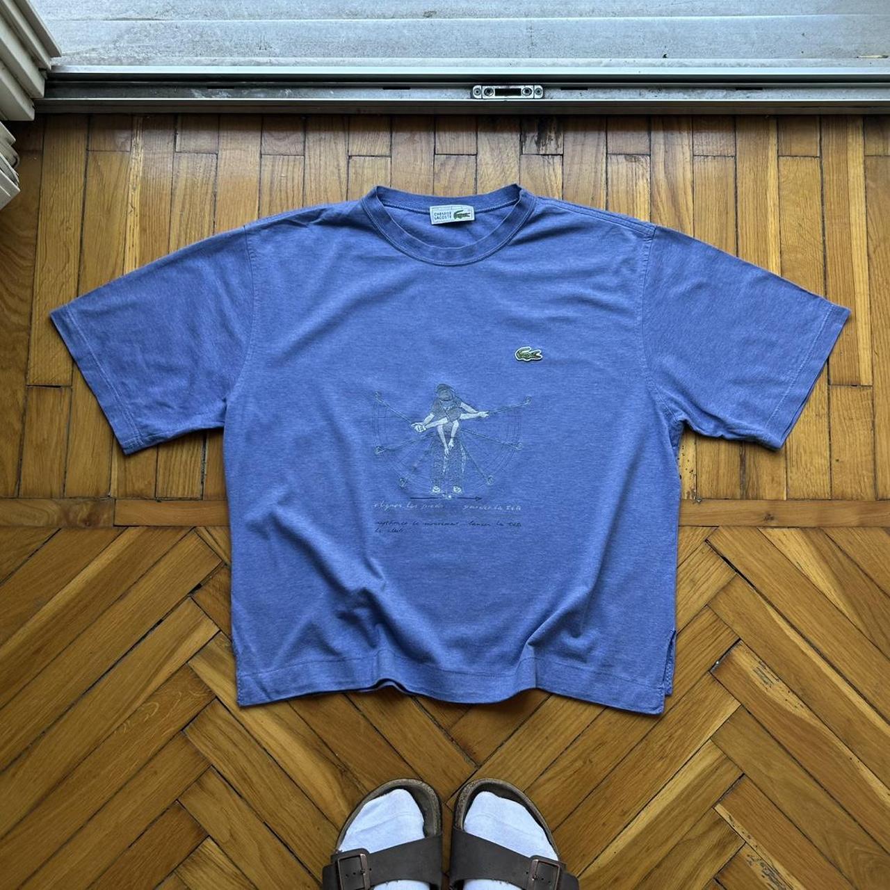 1990s Lacoste Chemise T Shirt Blue XS