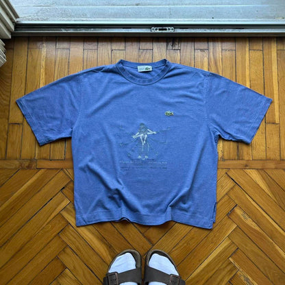 1990s Lacoste Chemise T Shirt Blue XS