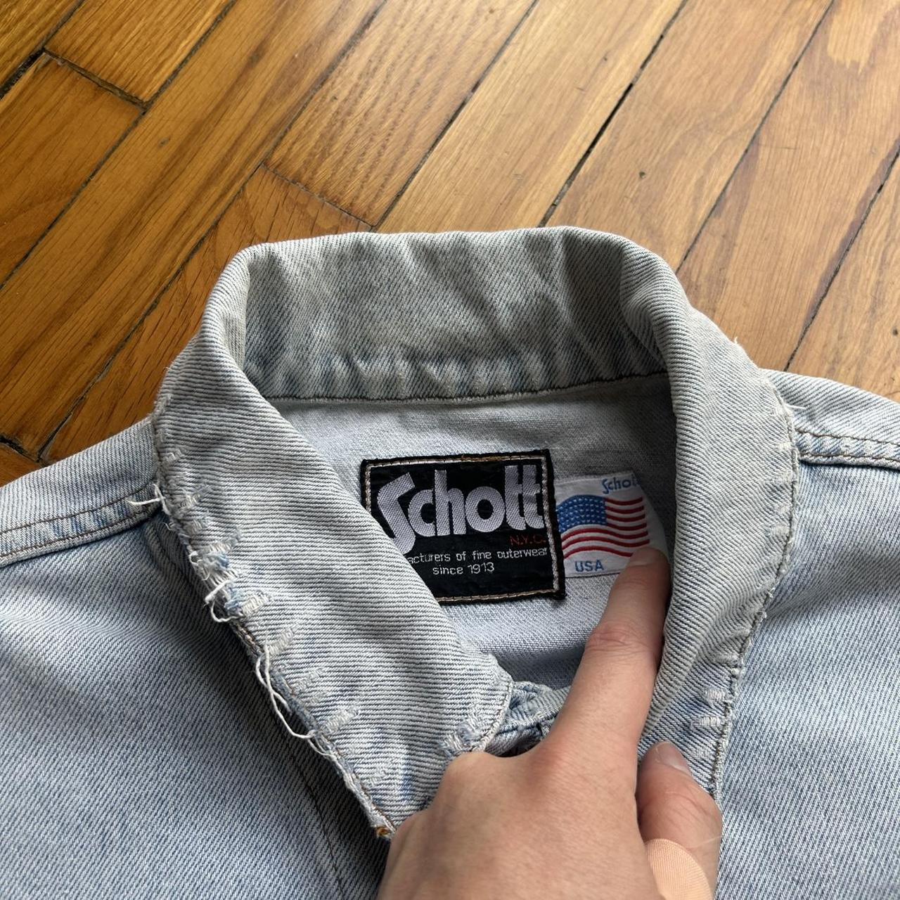1990s Schott Denim Jacket Blue L