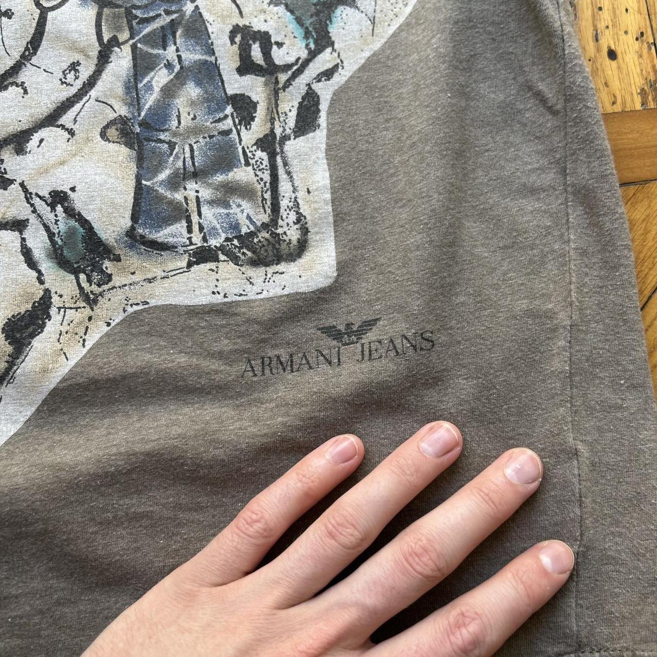 1990s Armani Jeans Graphic T Shirt S