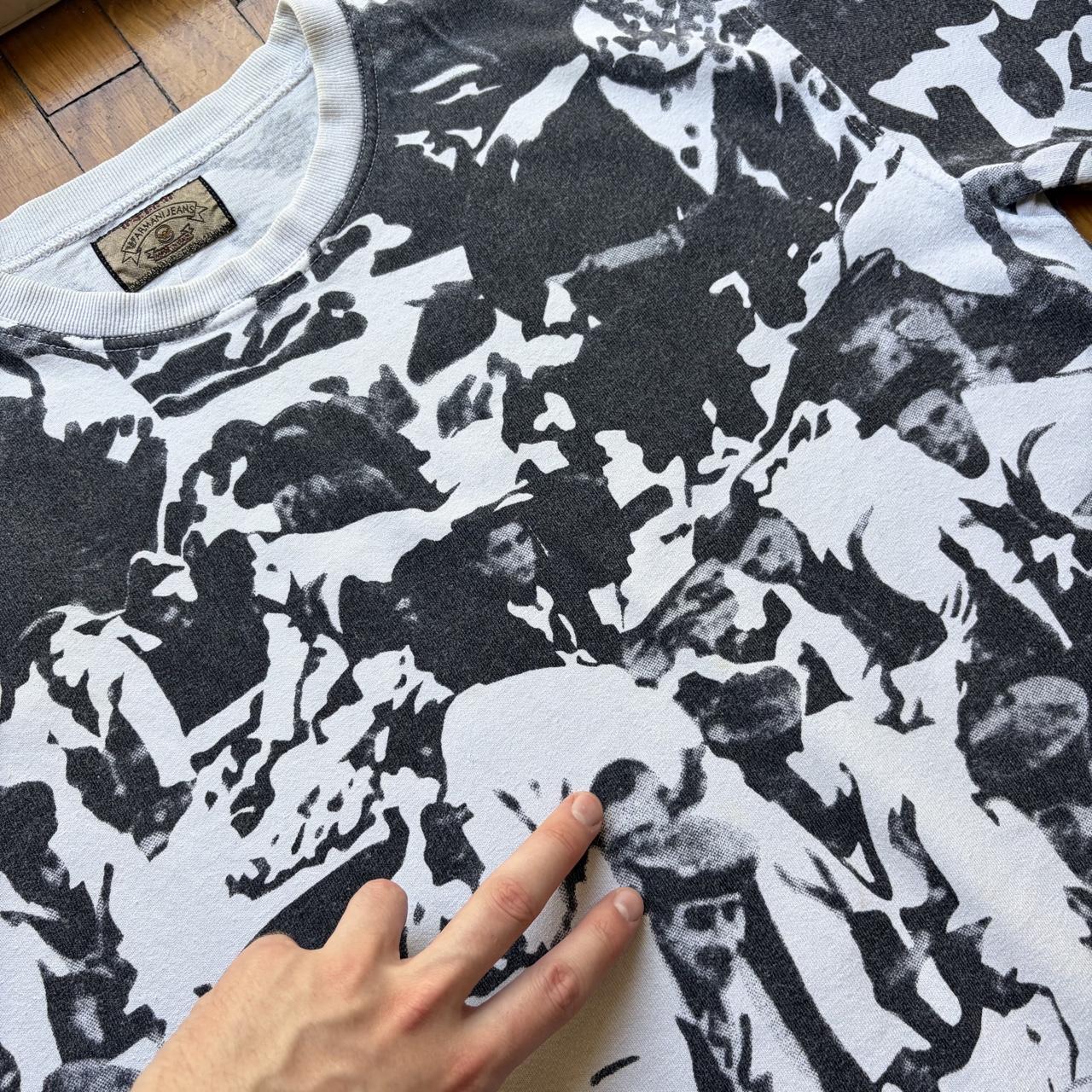 1990s Armani Jeans Print T Shirt L