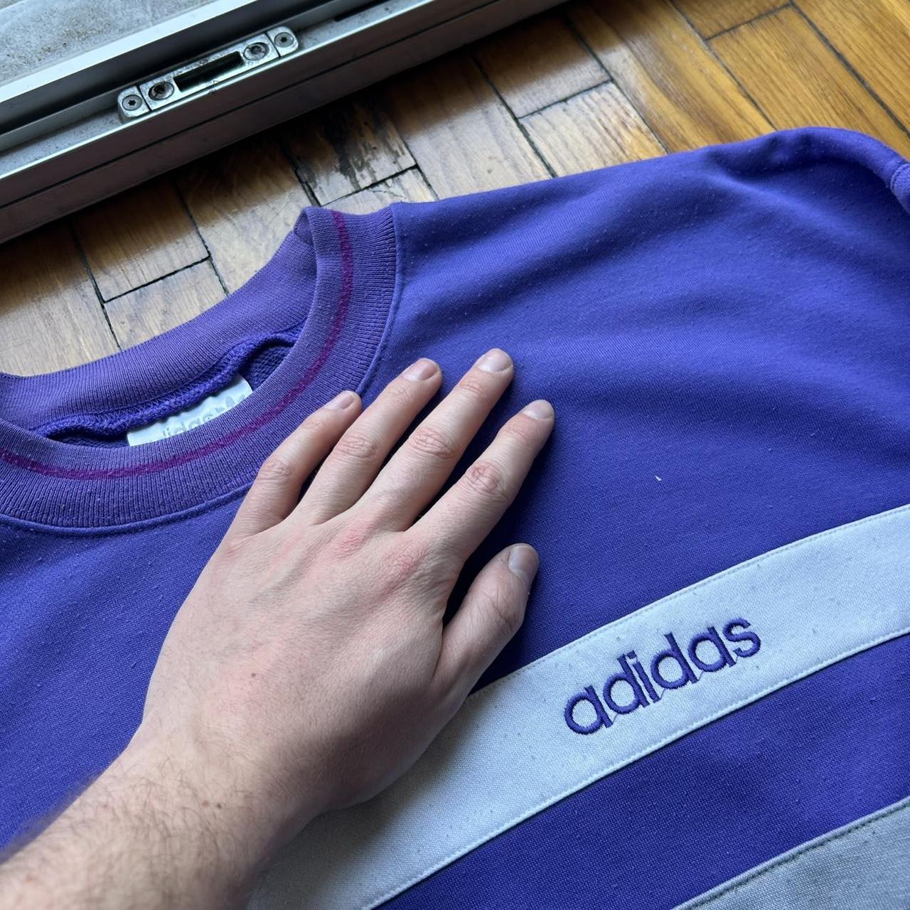 1990s Adidas Originals Sweatshirt Purple XL