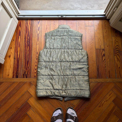 1980s Giorgio Armani Puffer Gilet Khaki M