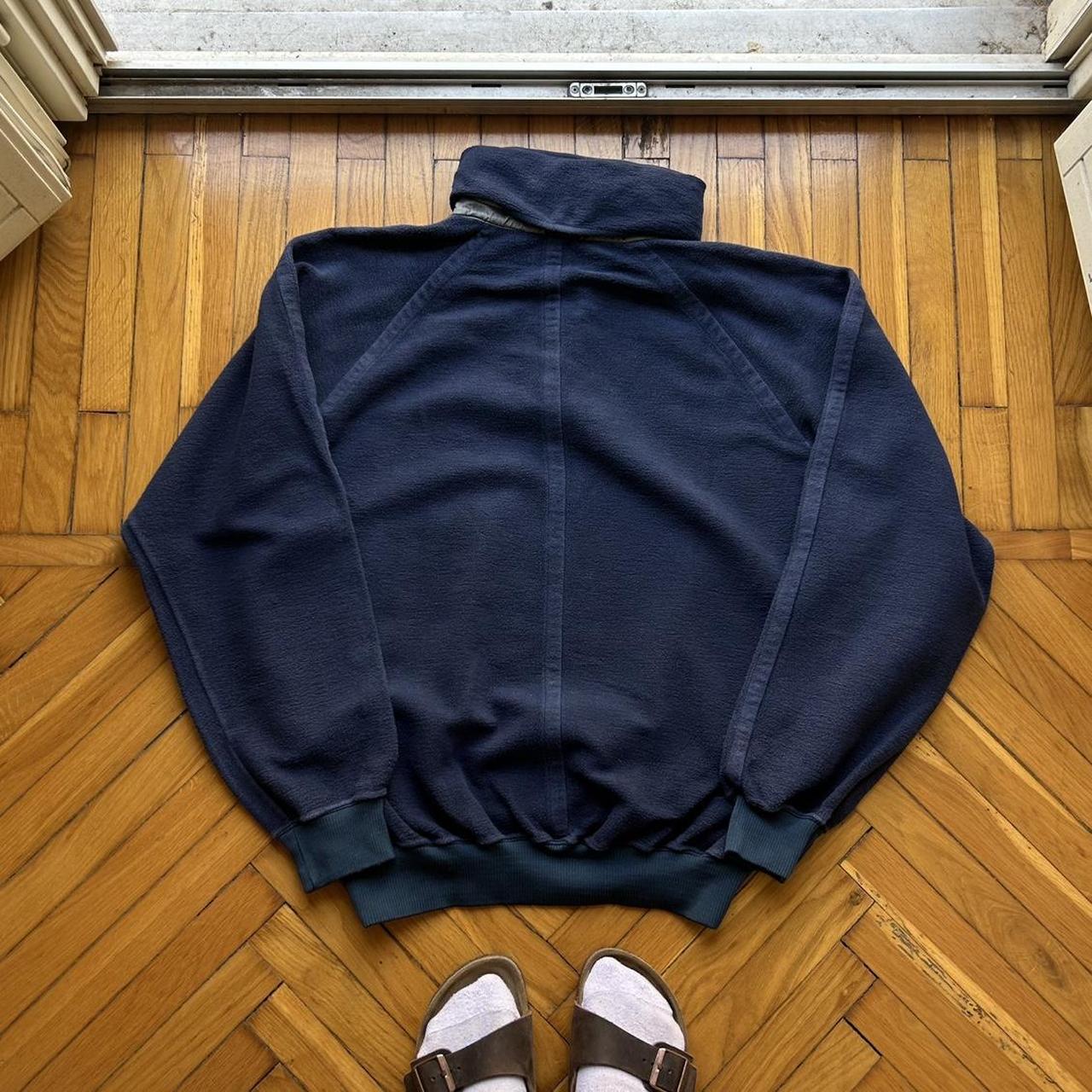 1980s Stone Island Fleece Hoodie Navy XL