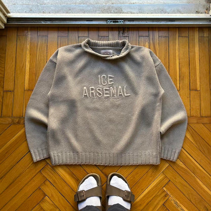 1990s Armani Jeans Ice Arsenal Knitted Jumper M