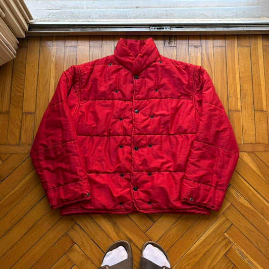 1990s Stone Island Puffer Jacket Liner Red S