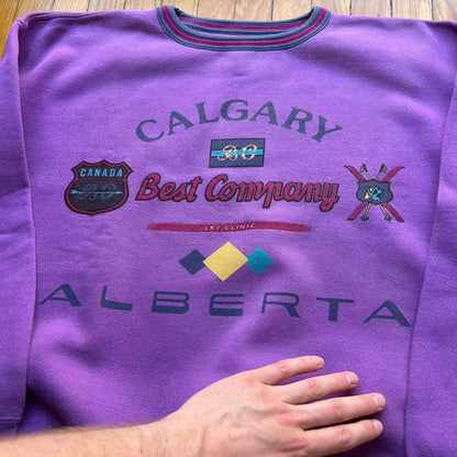 1980s Best Company Sweatshirt Purple L