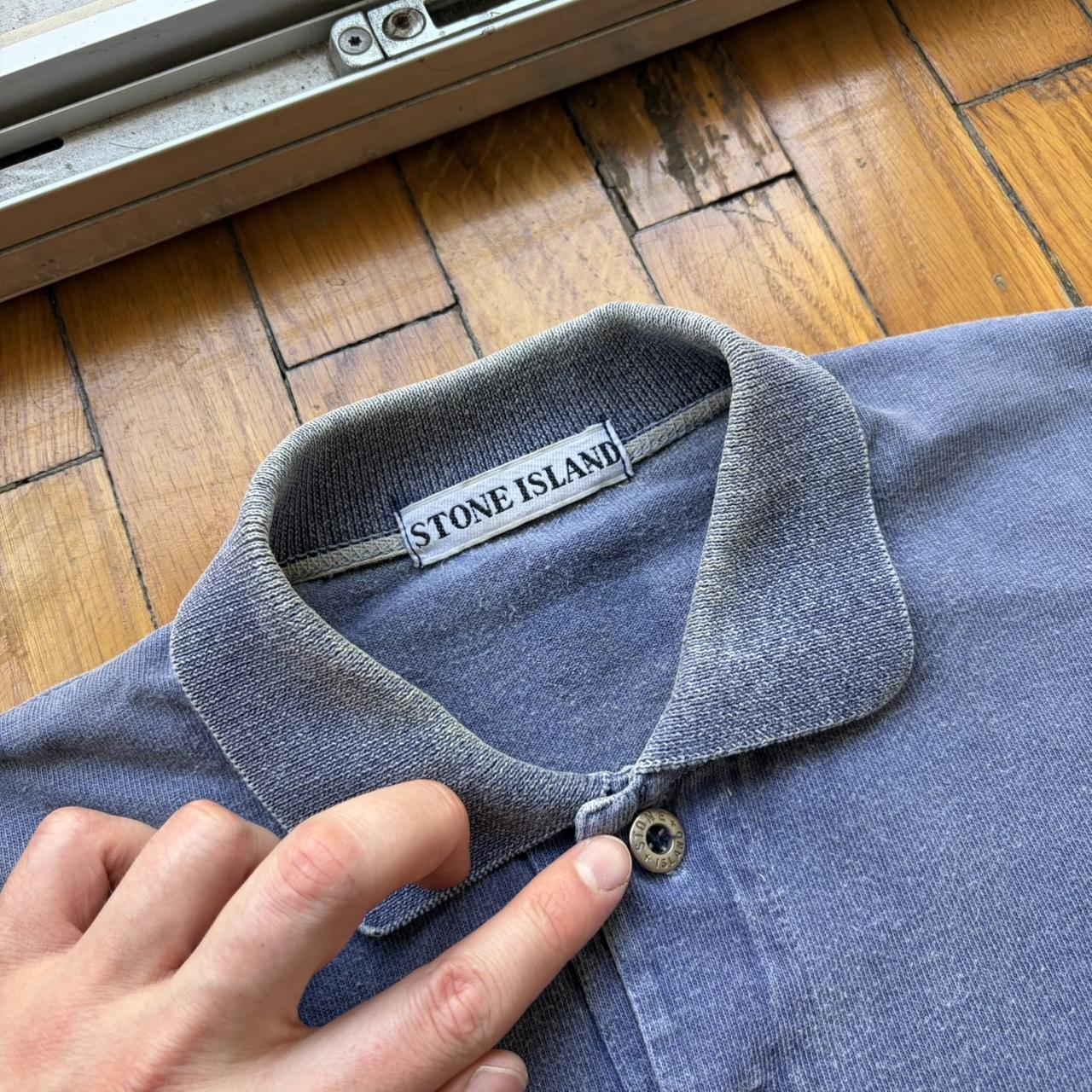 1980s Stone Island Polo Shirt Navy M