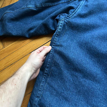 1990s Valentino Denim Duffle Coat Blue XL