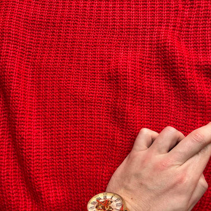 1980s Emporio Armani Knitted Jumper Red L
