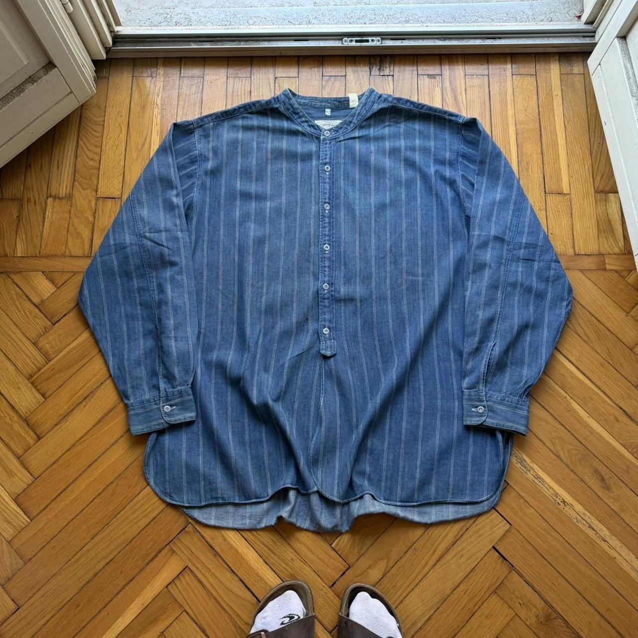 1990s Armani Jeans Striped Shirt XXL