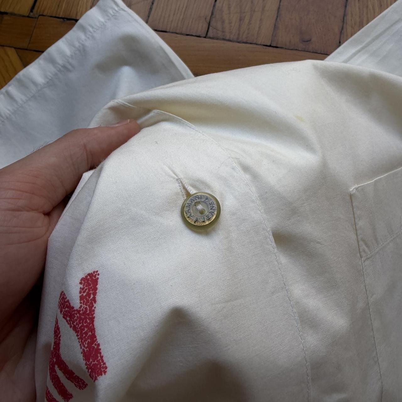 1990s Armani Jeans Strawberry Ice Shirt M