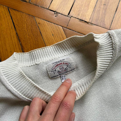 1990s Armani Jeans Cotton Knitted Jumper XXL