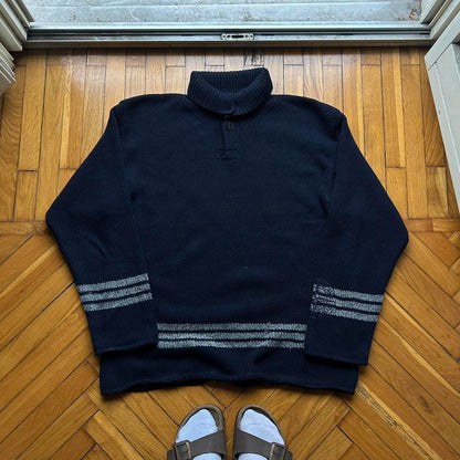 A/W 1997 Stone Island Knitted Jumper Navy L