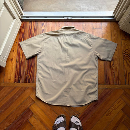 1990s Armani Jeans Print Shirt Beige L