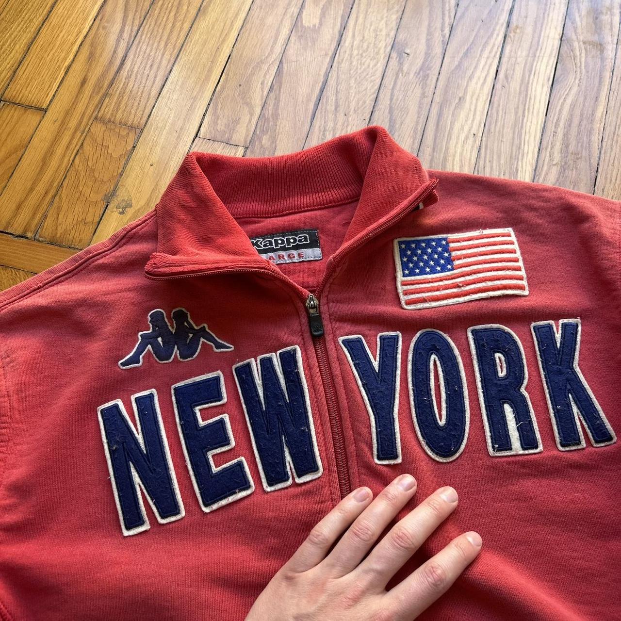 2000s Kappa New York Full Zip Sweatshirt Red L