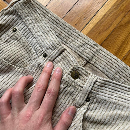 1980s Giorgio Armani Corduroy Trousers 30W 32L