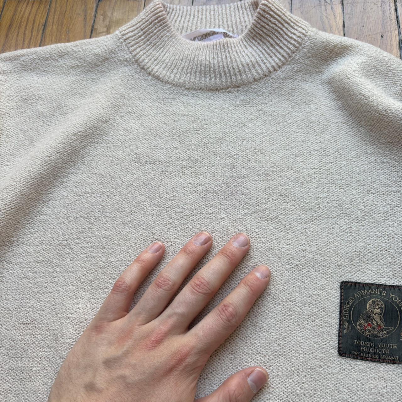 1980s Giorgio Armani Knitted Jumper Beige S