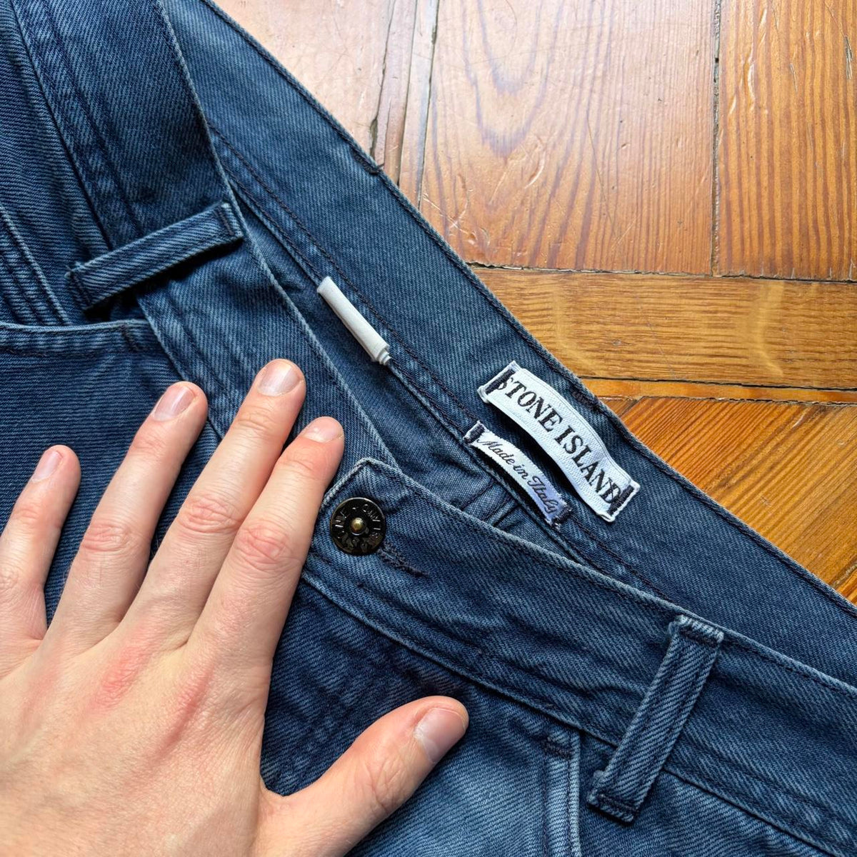 1990s Stone Island Jeans Navy 36W 28L
