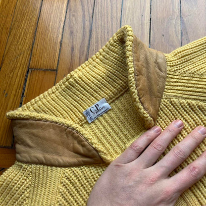 1980s CP Company Knitted Cardigan Yellow L