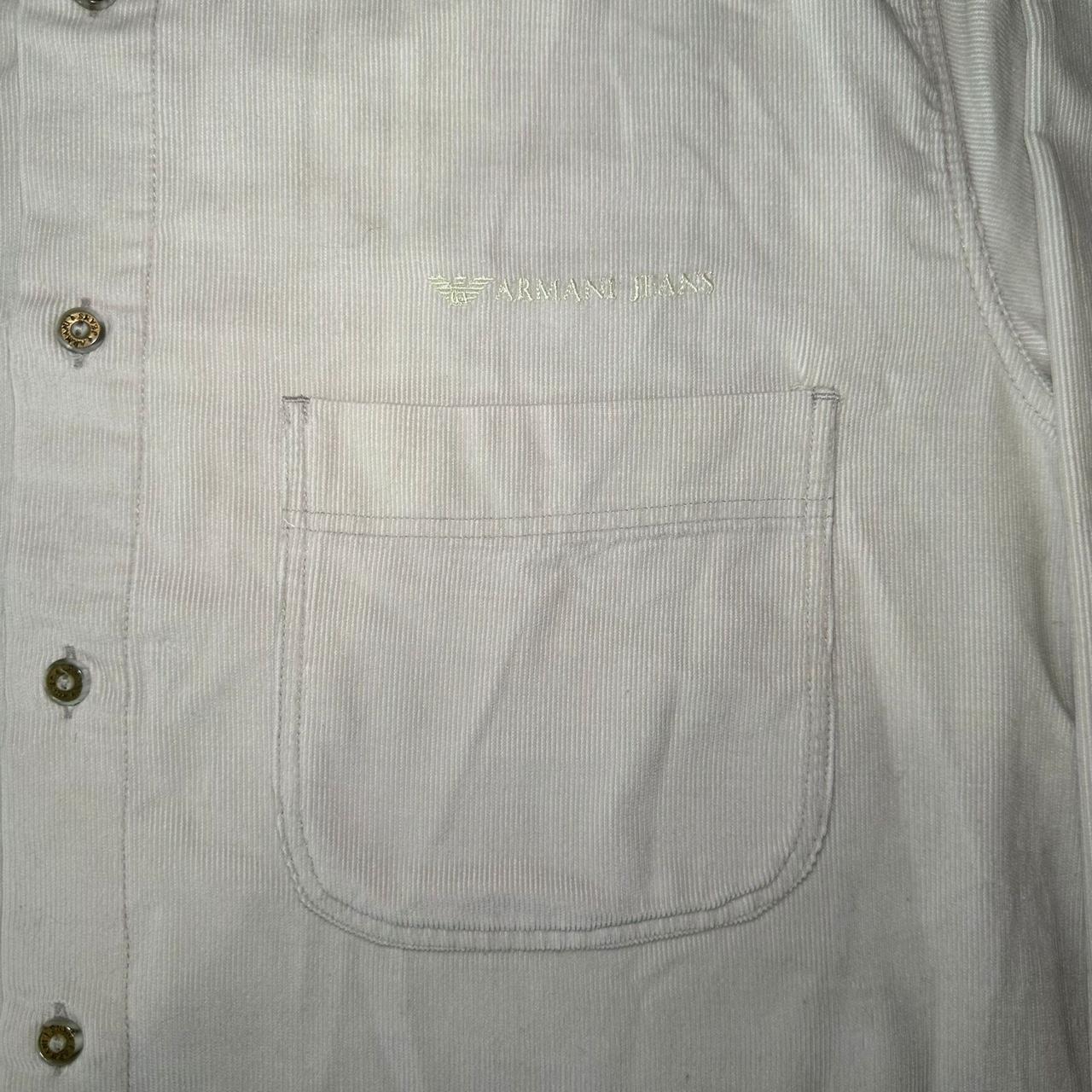 1990s Armani Corduroy Shirt Cream L