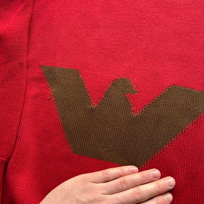 1980s Giorgio Armani Seperates Knitted Jumper Red XS
