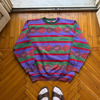 1990s Best Company Pattern Sweatshirt XL