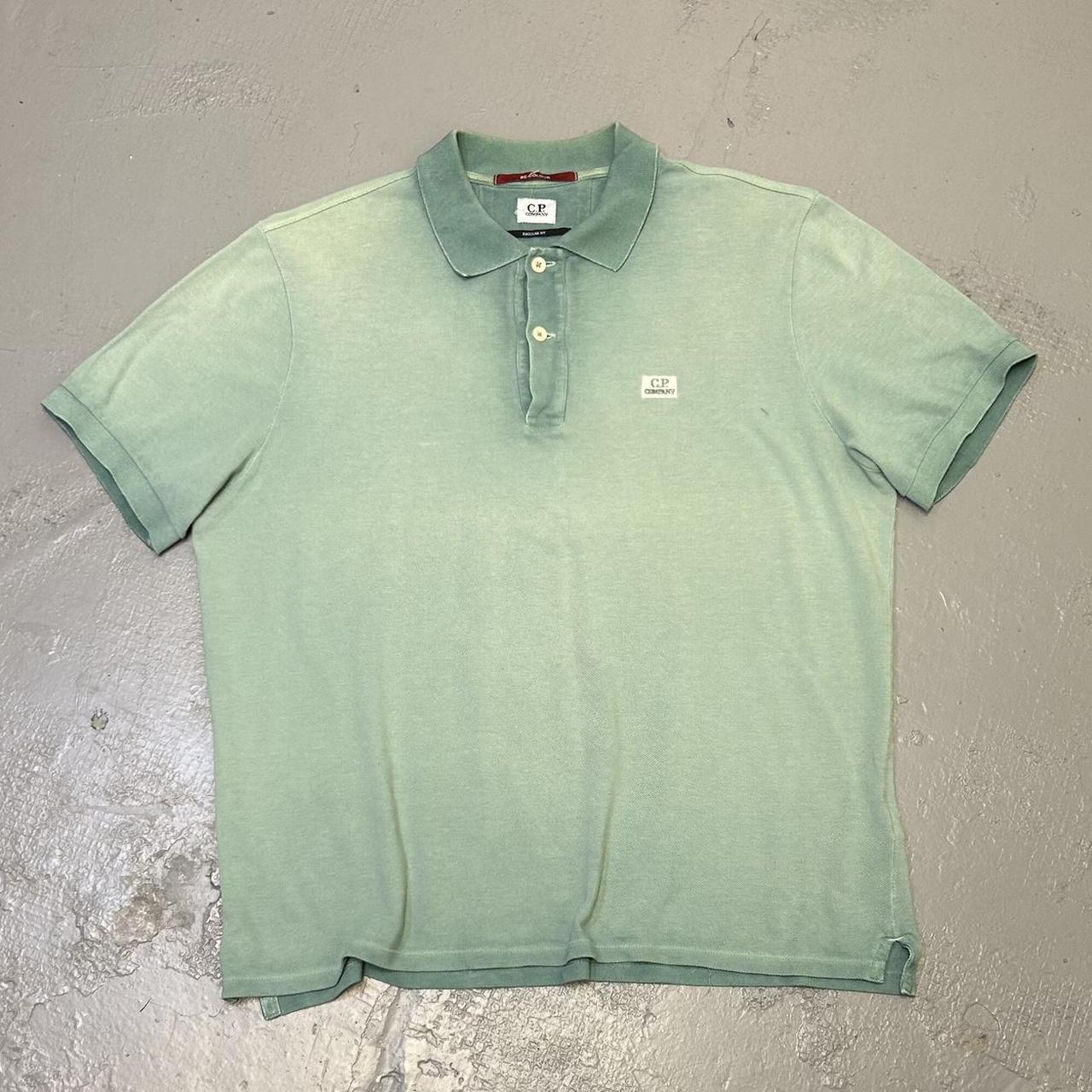 2000s CP Company 'Recolour' Polo Shirt Green XL