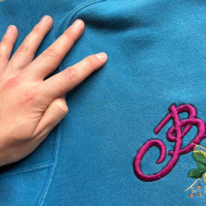 1980s Best Company Embroidered Sweatshirt Blue L