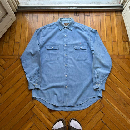 1980s CP Company Denim Shirt Blue L