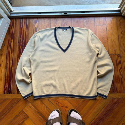 1980s Giorgio Armani V Neck Knitted Jumper M