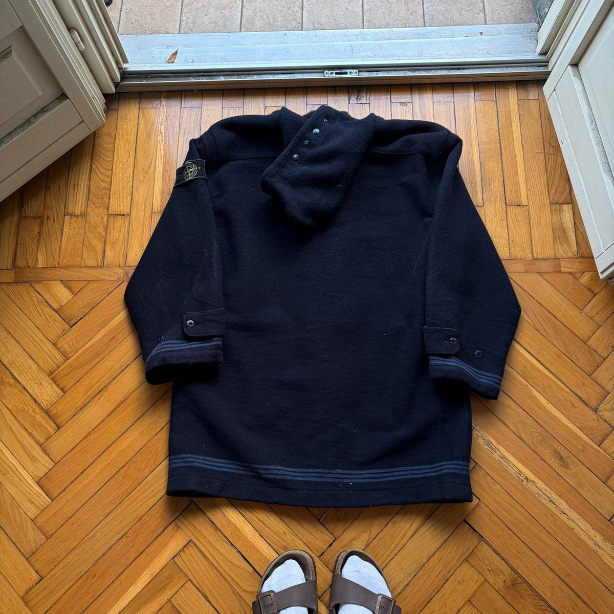 1980s Stone Island Montgomery Duffle Coat Navy L